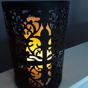 One metal wall or table lantern led candle.